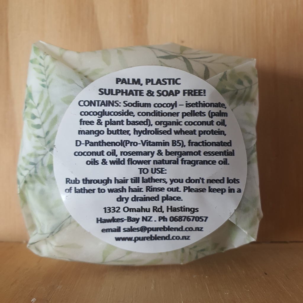 Pure Blend Shampoo Round Bar 60g Rosemary, Bergamot & Wildflowers