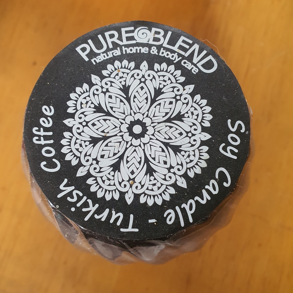 Pure Blend Candle Glass Swirl Turkish Coffee