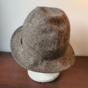 Vintage Herringbone Tweed Trilby - Hills Hats NZ (59cm)
