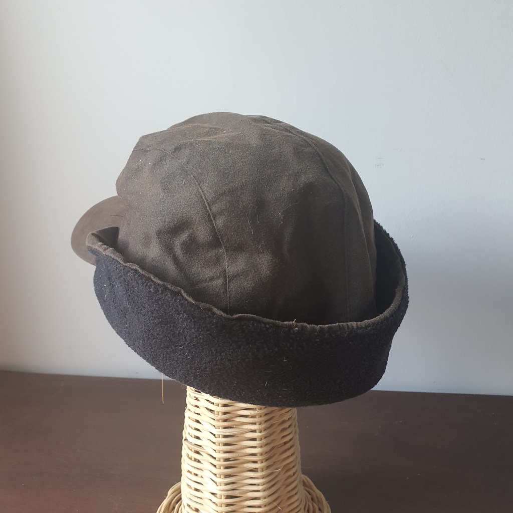 Hill Hats - Charcoal Check Flap Cap (L)