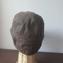 Hill Hats - Charcoal Check Flap Cap (L)