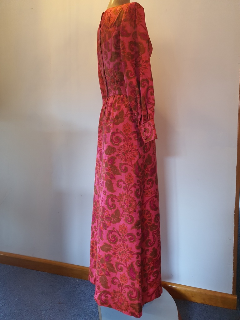 Vintage Rich Melon Silk Dress
