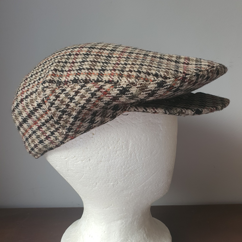 Vintage Herringbone Tweed Trilby - Hills Hats NZ (59cm)