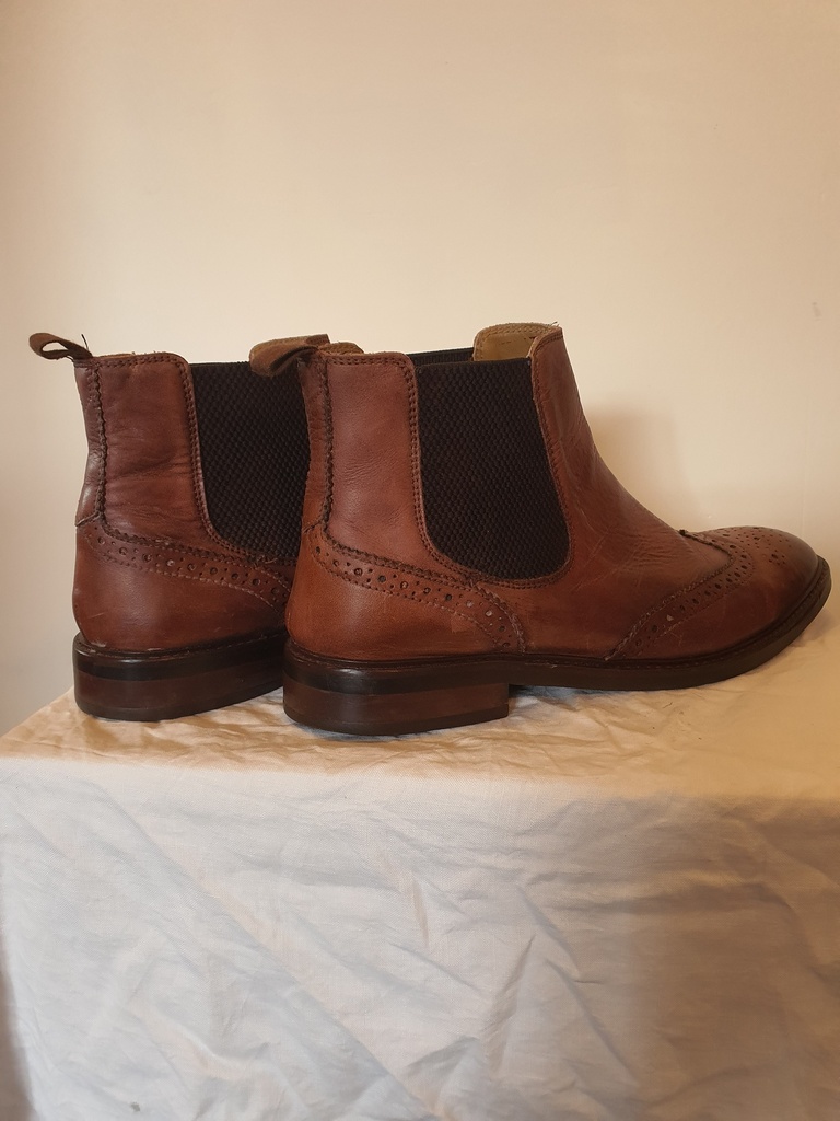 Mens Leather Tan Ankle Boot sz47