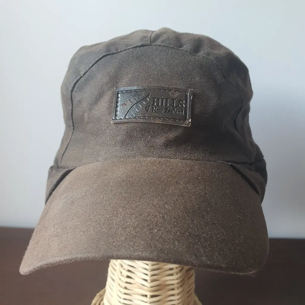 [HC06] Preloved Mens Hat - Oilskin Cap by Hills Hats NZ 