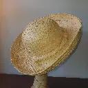 Preloved Straw Hat with Upturned Brim