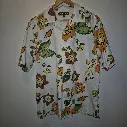 Preloved Mens Shirt S/S - Large Flower Print