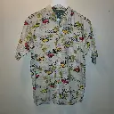 Preloved Mens Shirt S/S - Vintage Car Slim Fit size S