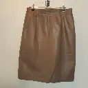 Preloved Womens Skirt - Leather Mini size 14