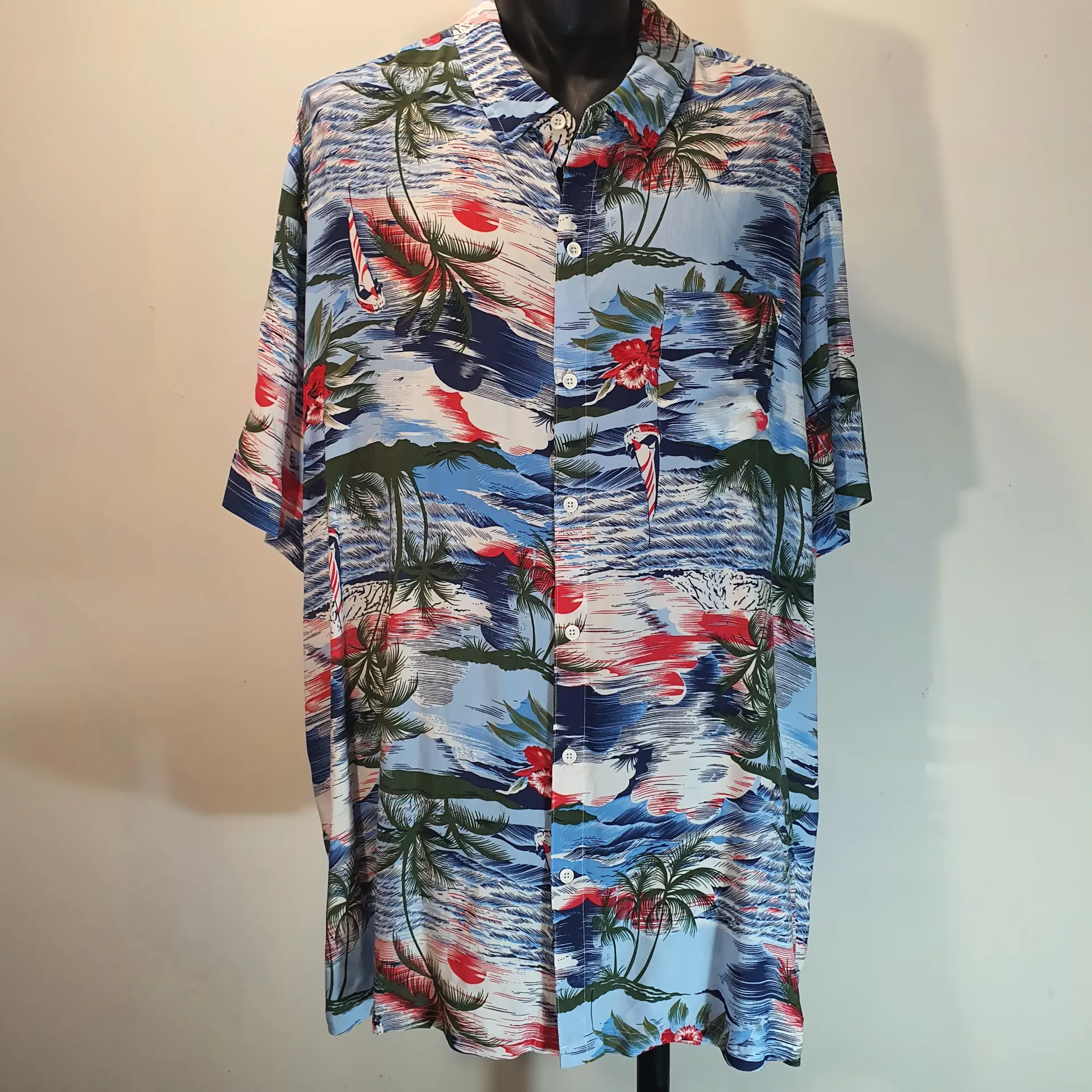 [MSS09] Preloved Mens Shirt Short Sleeve - Island Styled 6XL