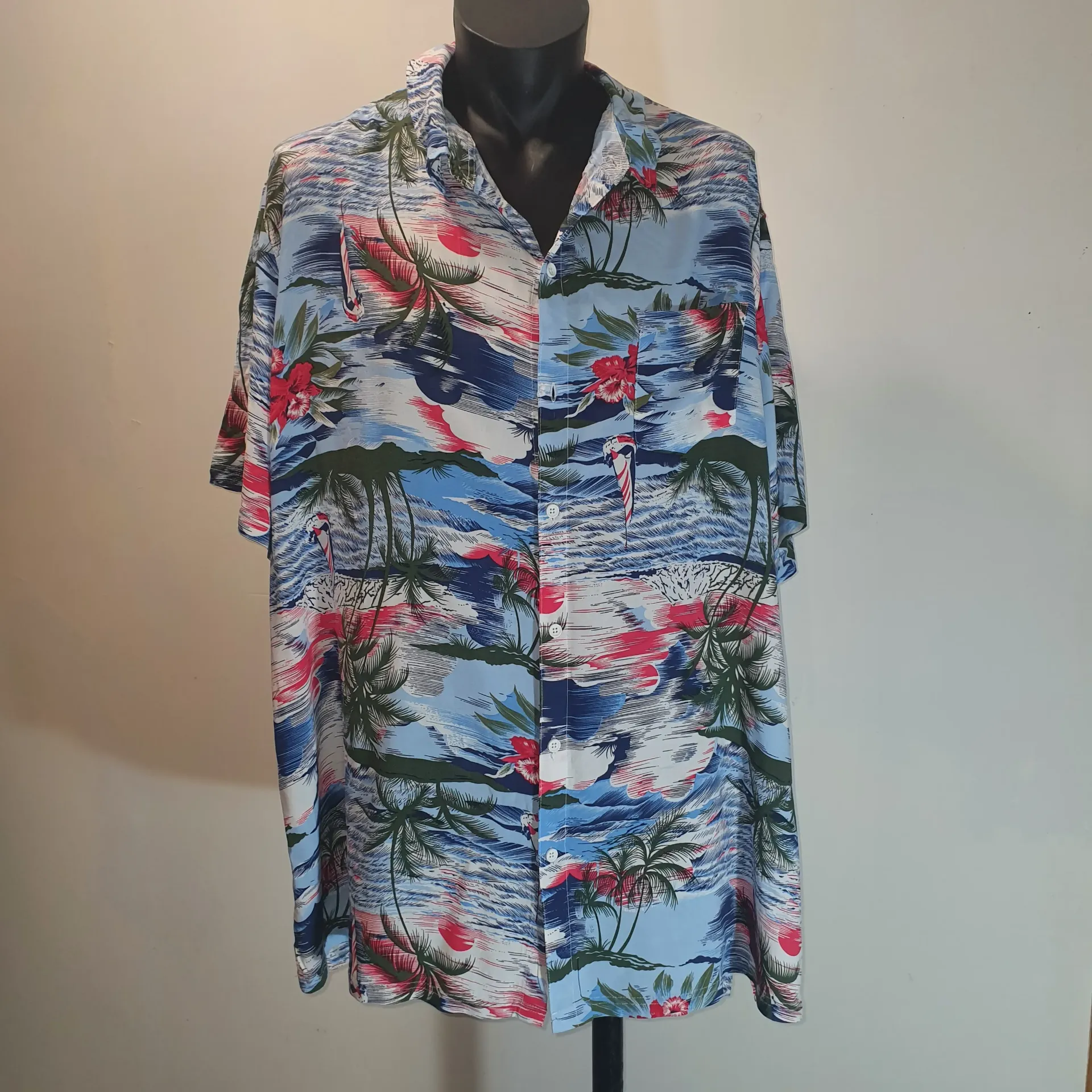 Preloved Mens Shirt Short Sleeve - Island Styled 6XL