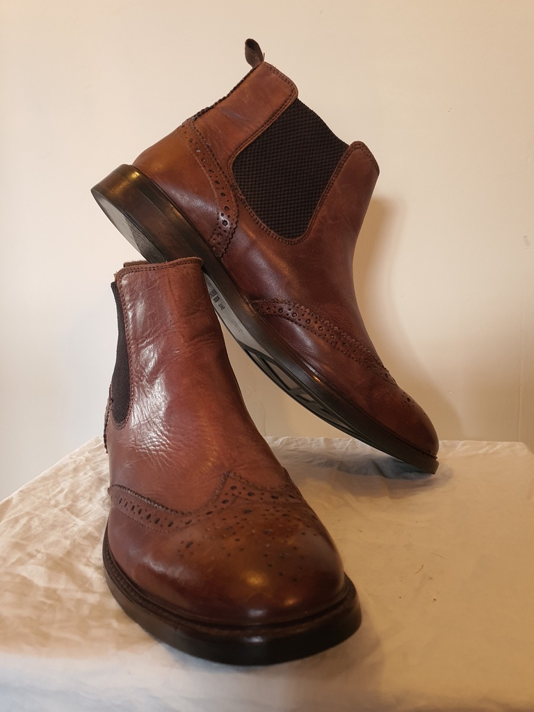 [FW02] Mens Leather Tan Ankle Boot sz47