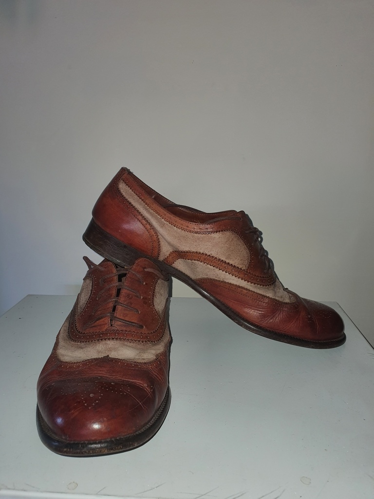 Preloved Mens Shoes -  2 Tone Leather size 42-1/2