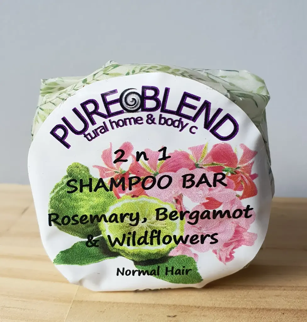 Pure Blend Rosemary, Bergamot, Wildflowers Shampoo Bar (Round)