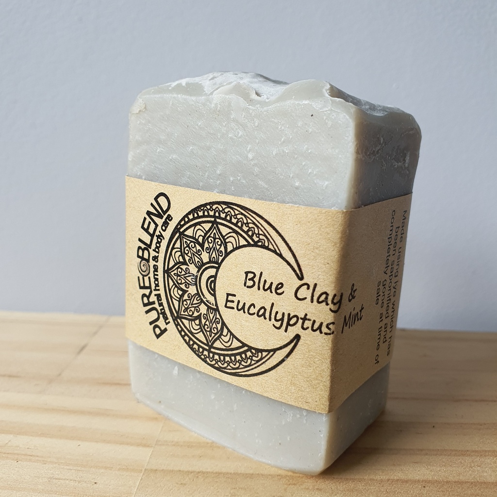 [PBHSBCEM] Pure Blend Soap Blue Clay and Eucalyptus Mint