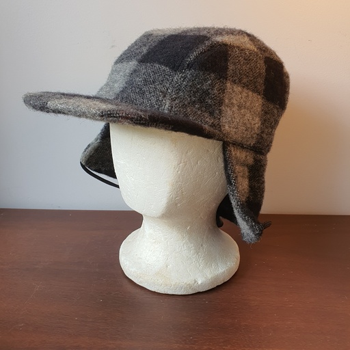 [HAT002] Charcoal Check Cap by Hills Hats NZ