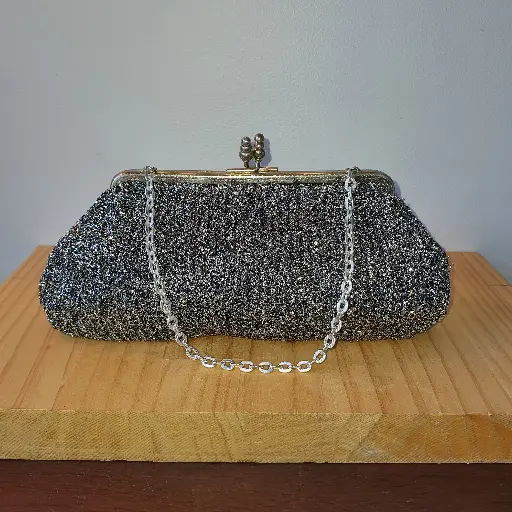 [BAG004] Silver Sparkley Clutch Purse