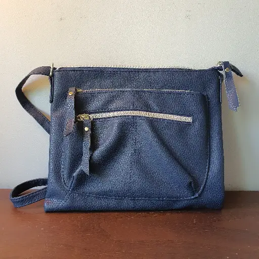 [BAG005] Navy Satchel Bag