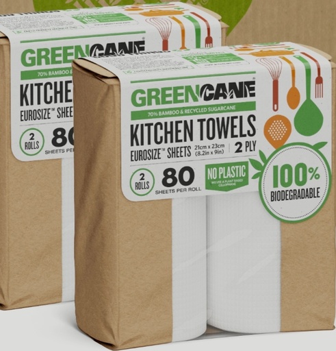 [GCKT2PK] Eco Kitchen Towels by Greencane Paper NZ